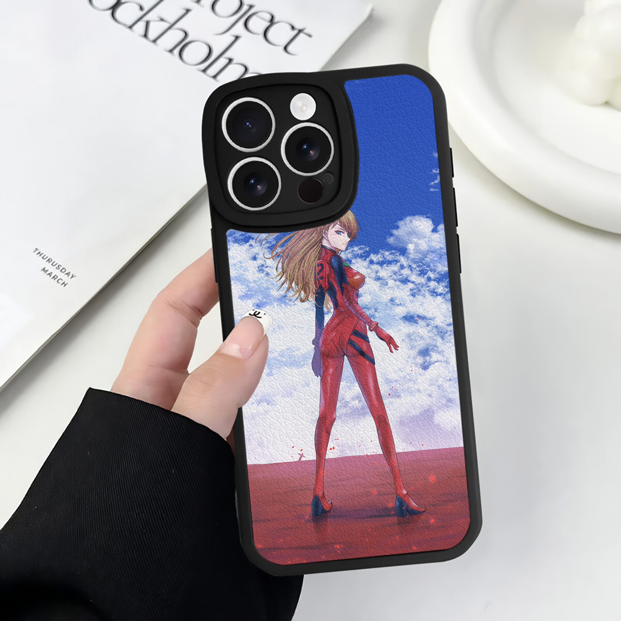 （画像用） EVA 新世紀エヴァンゲリオン 【iPhone 16シリーズ対応】シリコンスマホケース（レザー調） 材質：シリコン
